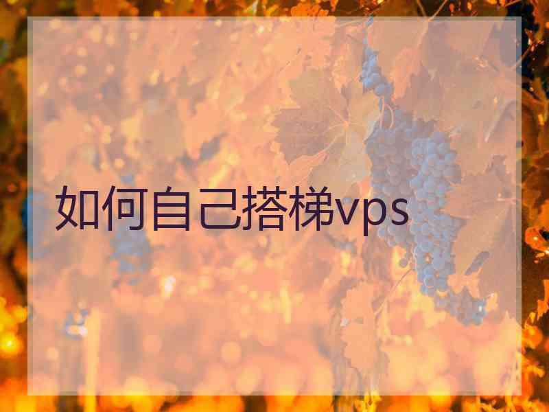 如何自己搭梯vps