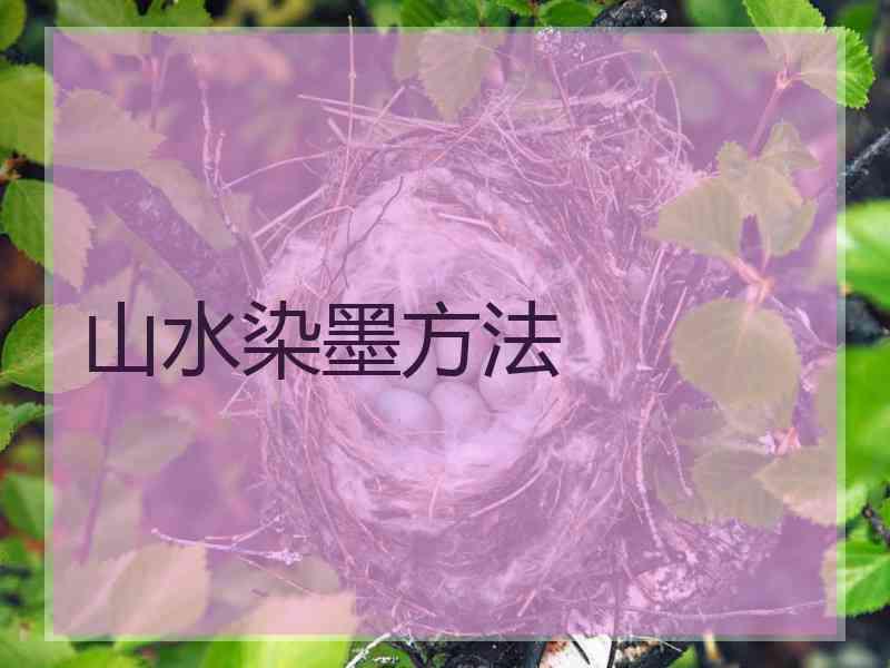 山水染墨方法