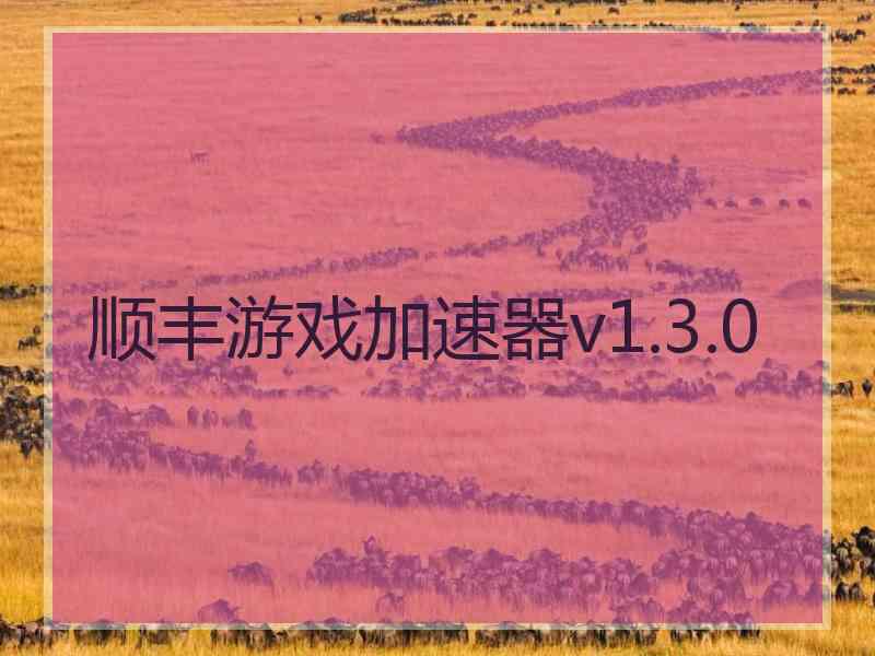 顺丰游戏加速器v1.3.0