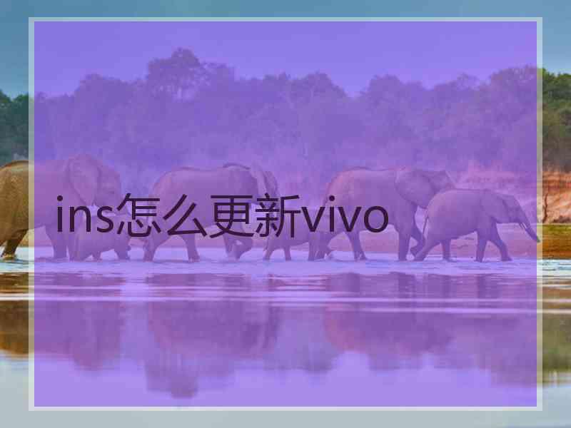 ins怎么更新vivo