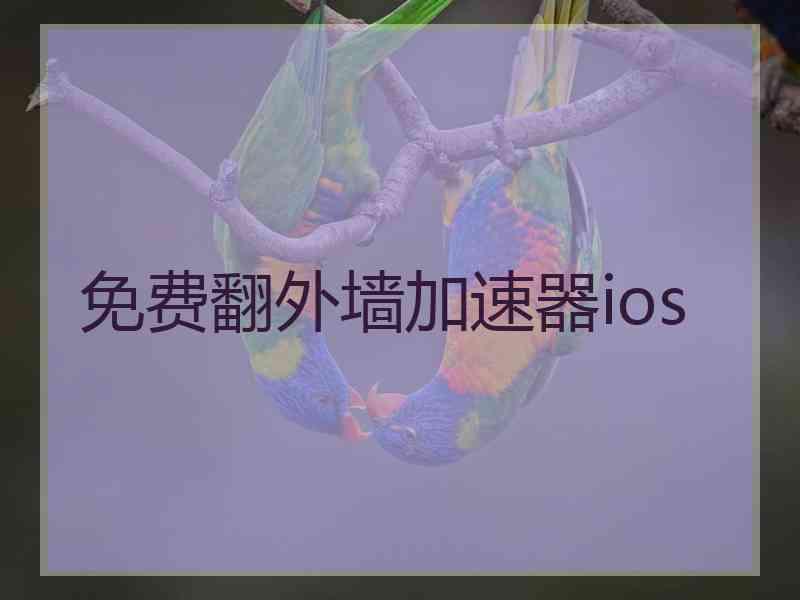 免费翻外墙加速器ios