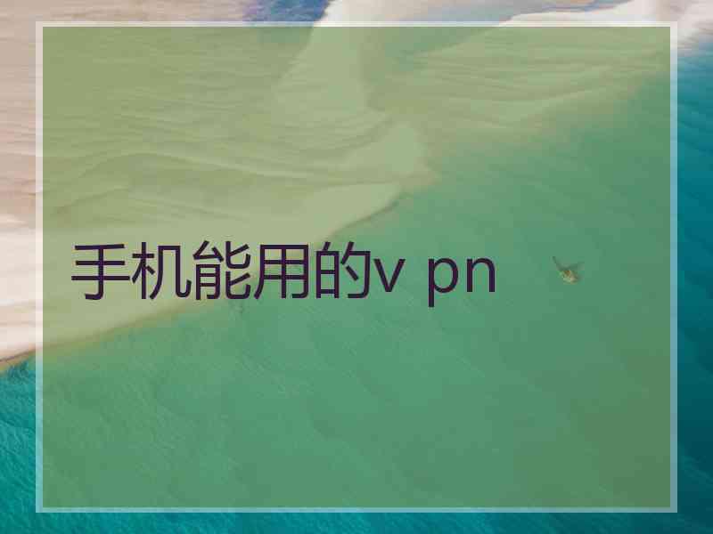 手机能用的v pn