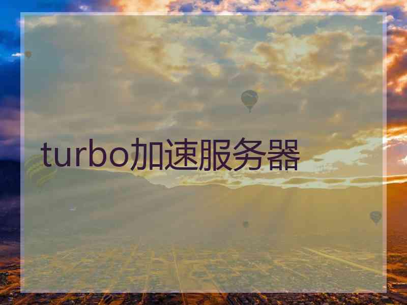 turbo加速服务器