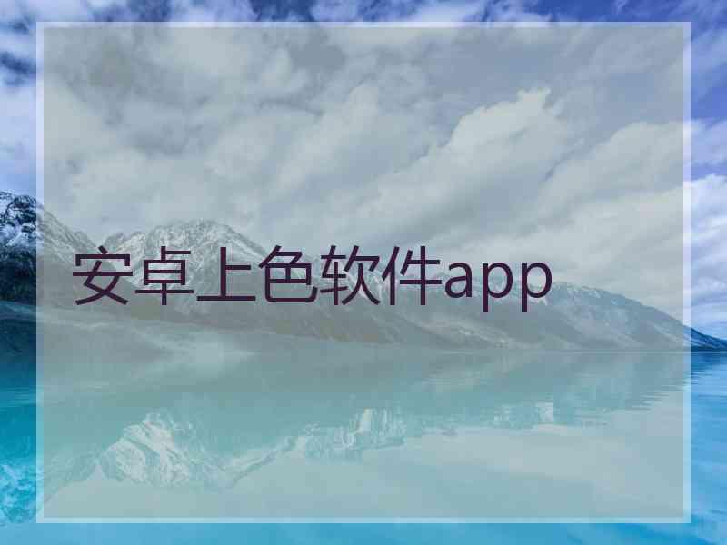 安卓上色软件app