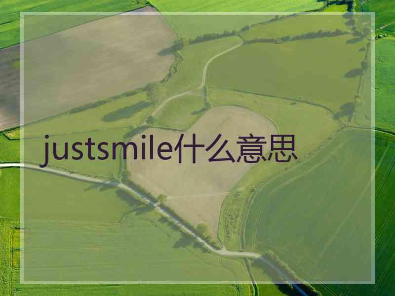 justsmile什么意思