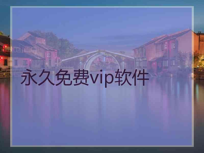 永久免费vip软件