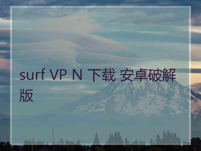 surf VP N 下载 安卓破解版