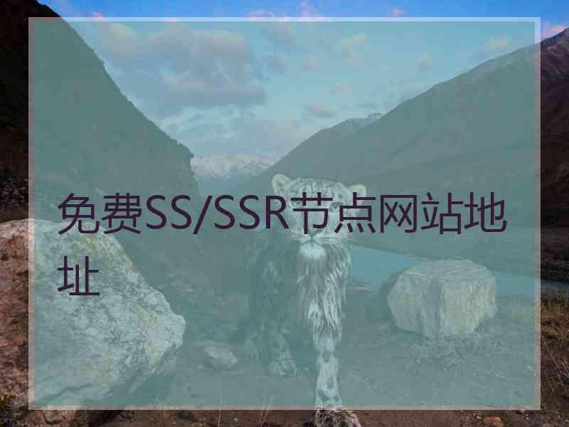 免费SS/SSR节点网站地址