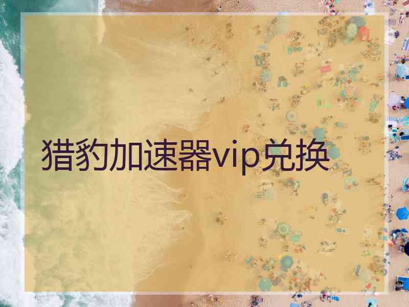 猎豹加速器vip兑换