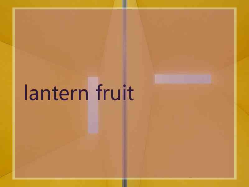 lantern fruit