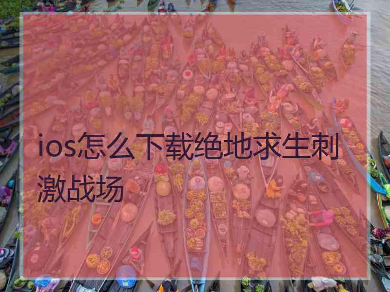 ios怎么下载绝地求生刺激战场