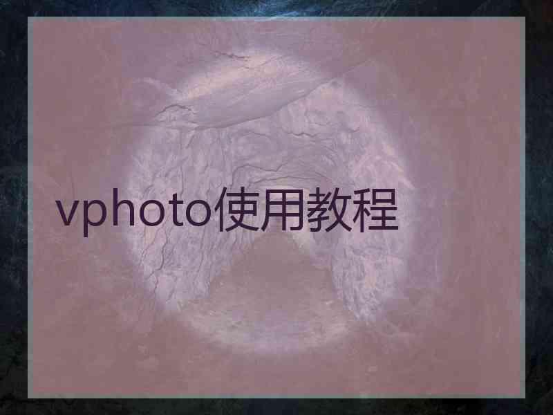 vphoto使用教程