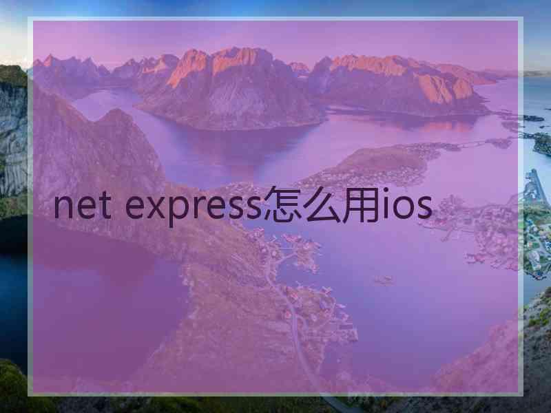 net express怎么用ios