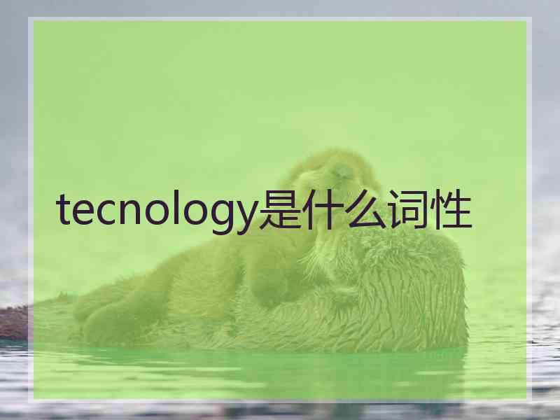 tecnology是什么词性