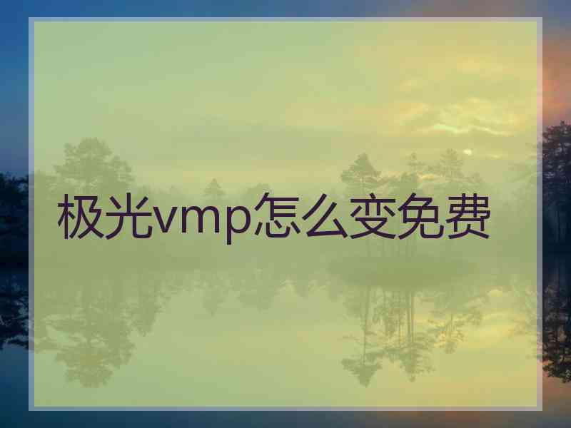 极光vmp怎么变免费