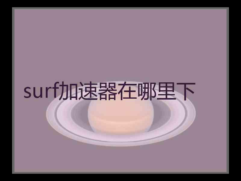 surf加速器在哪里下