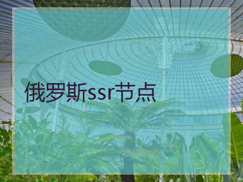 俄罗斯ssr节点