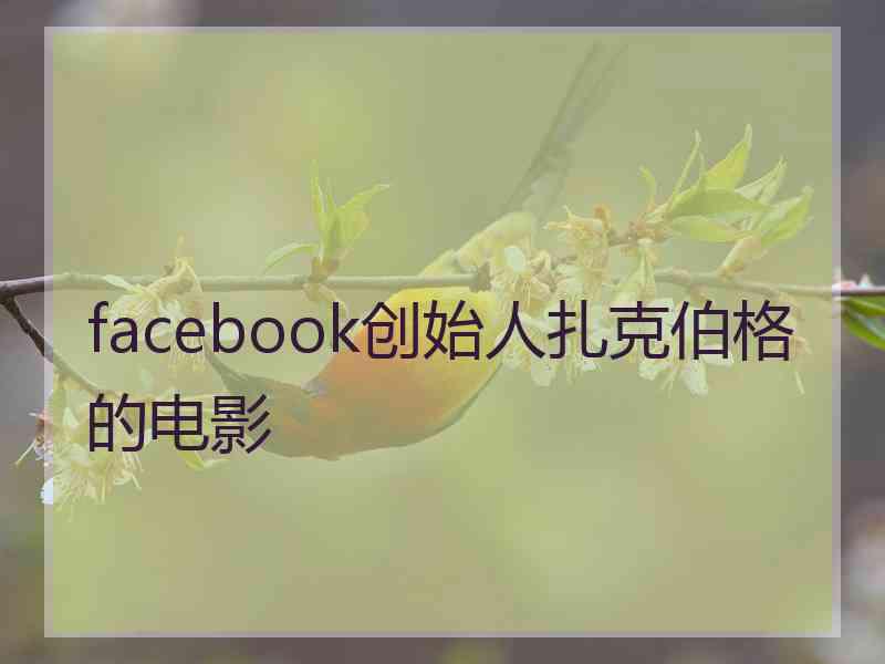 facebook创始人扎克伯格的电影