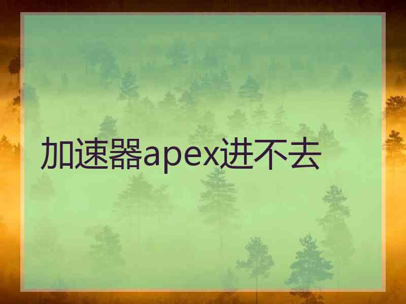 加速器apex进不去