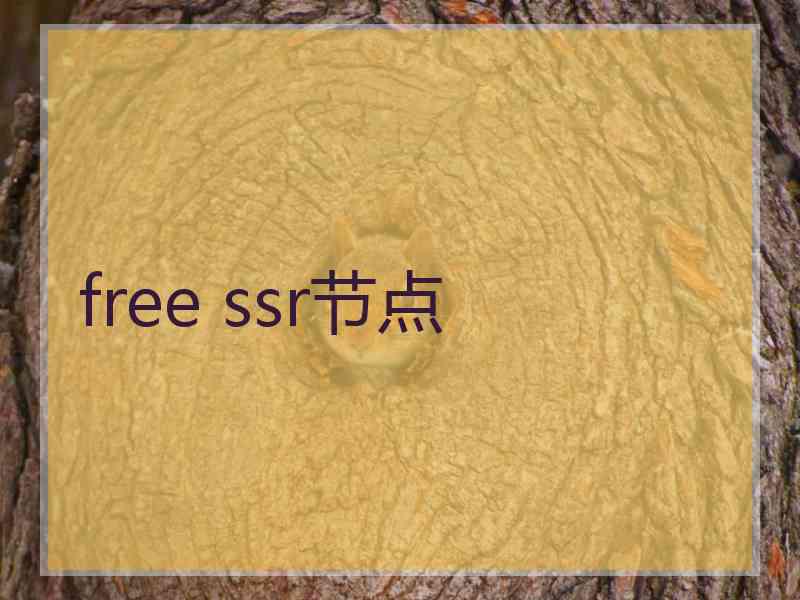 free ssr节点