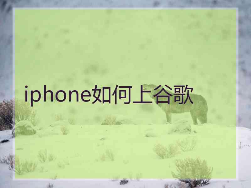 iphone如何上谷歌