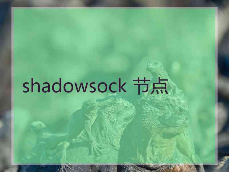 shadowsock 节点