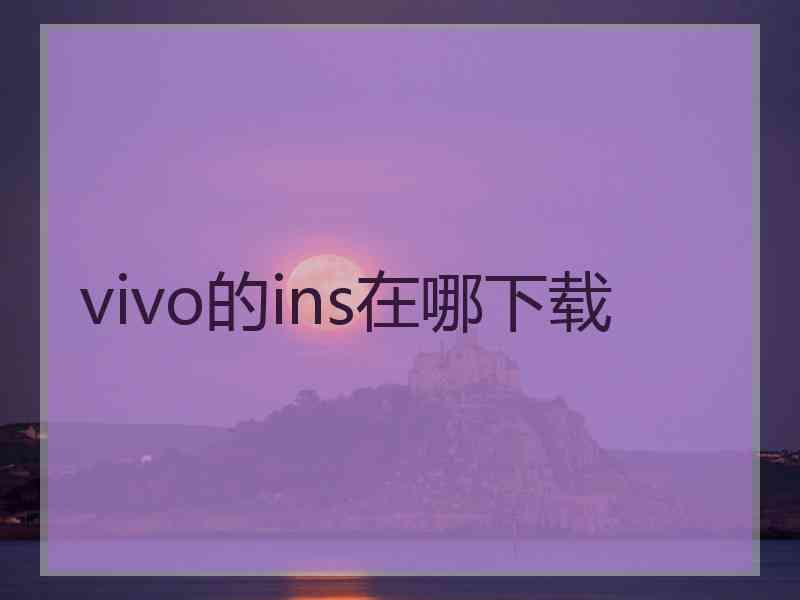 vivo的ins在哪下载