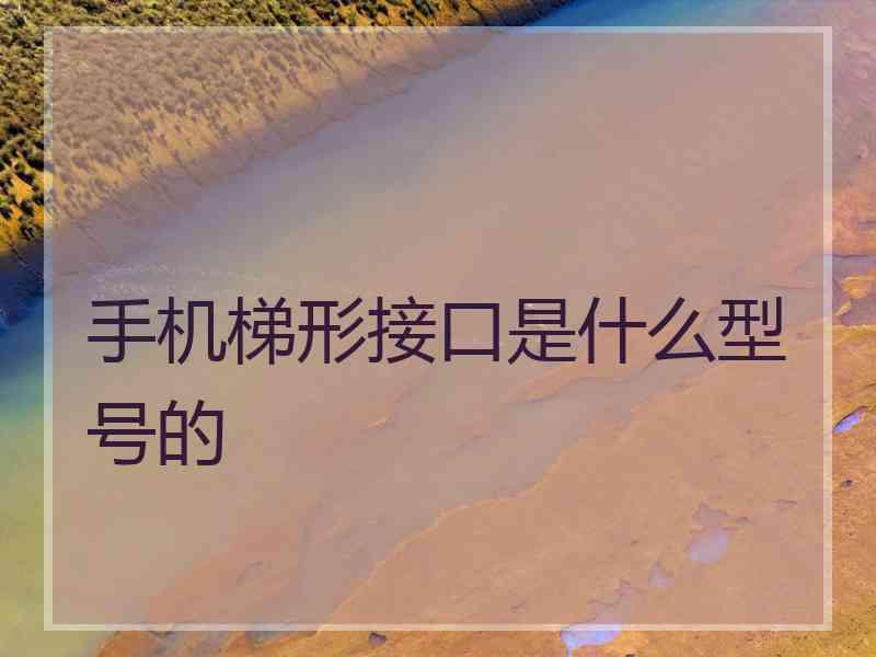 手机梯形接口是什么型号的