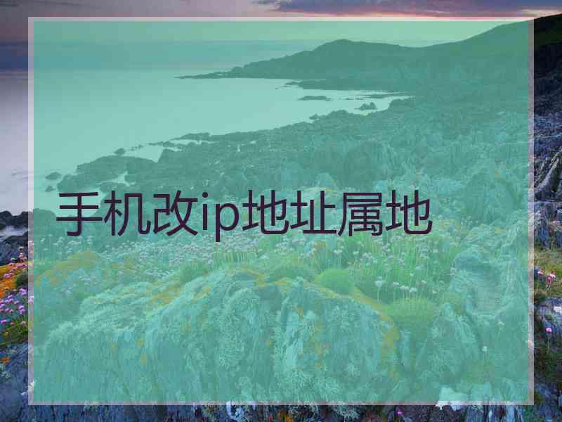 手机改ip地址属地