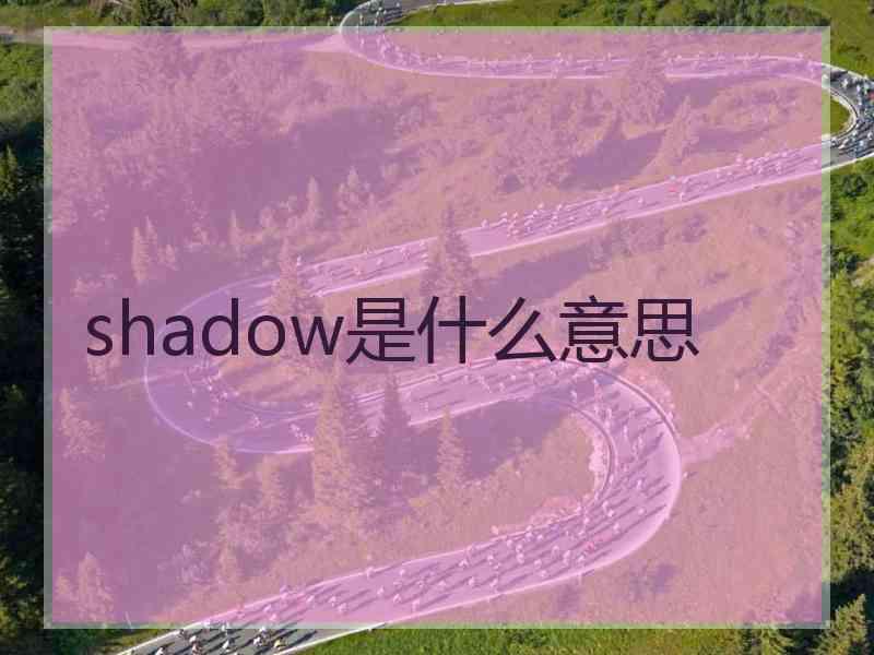 shadow是什么意思