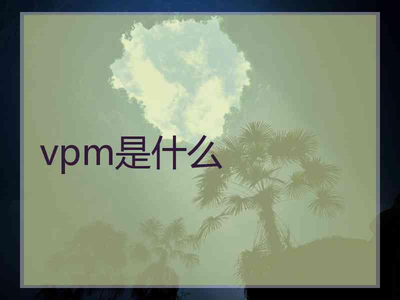 vpm是什么