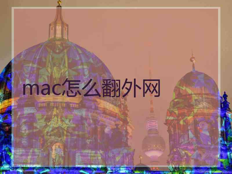 mac怎么翻外网