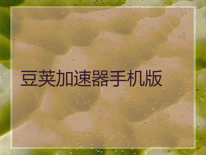 豆荚加速器手机版