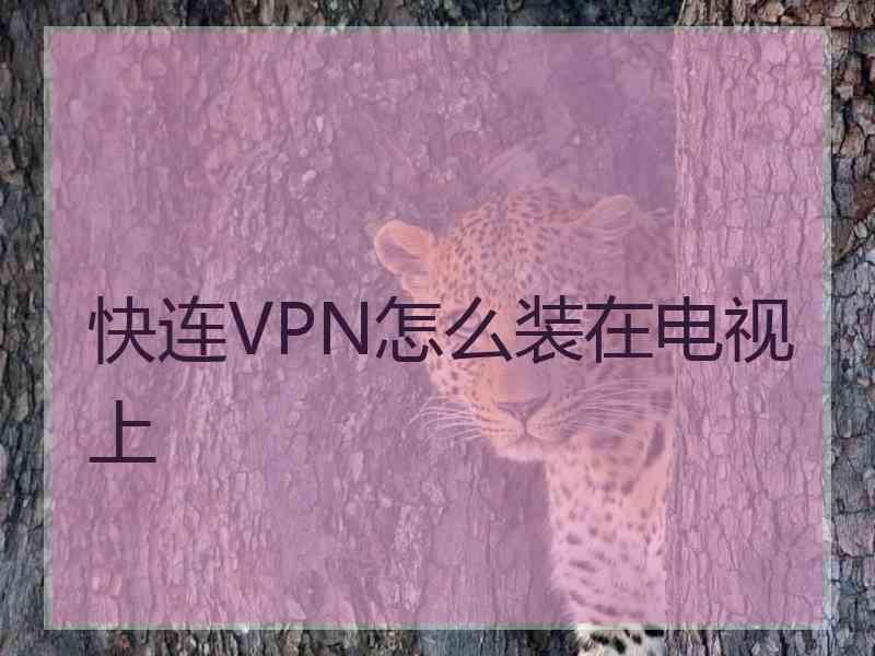 快连VPN怎么装在电视上