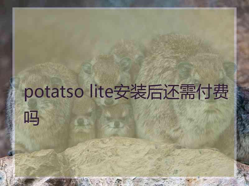 potatso lite安装后还需付费吗