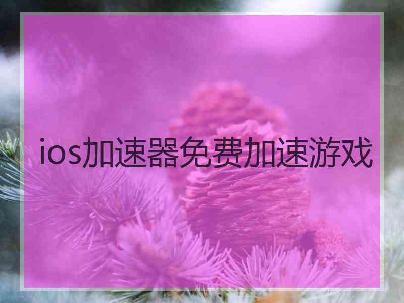 ios加速器免费加速游戏