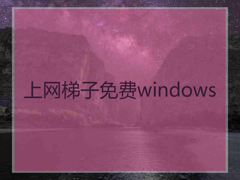 上网梯子免费windows