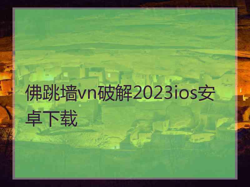 佛跳墙vn破解2023ios安卓下载