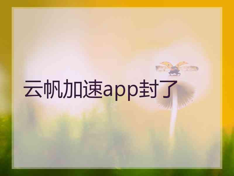 云帆加速app封了