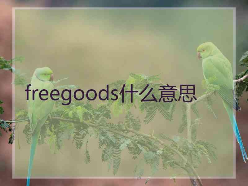 freegoods什么意思