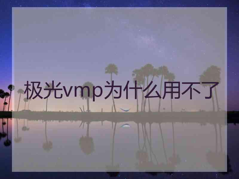 极光vmp为什么用不了