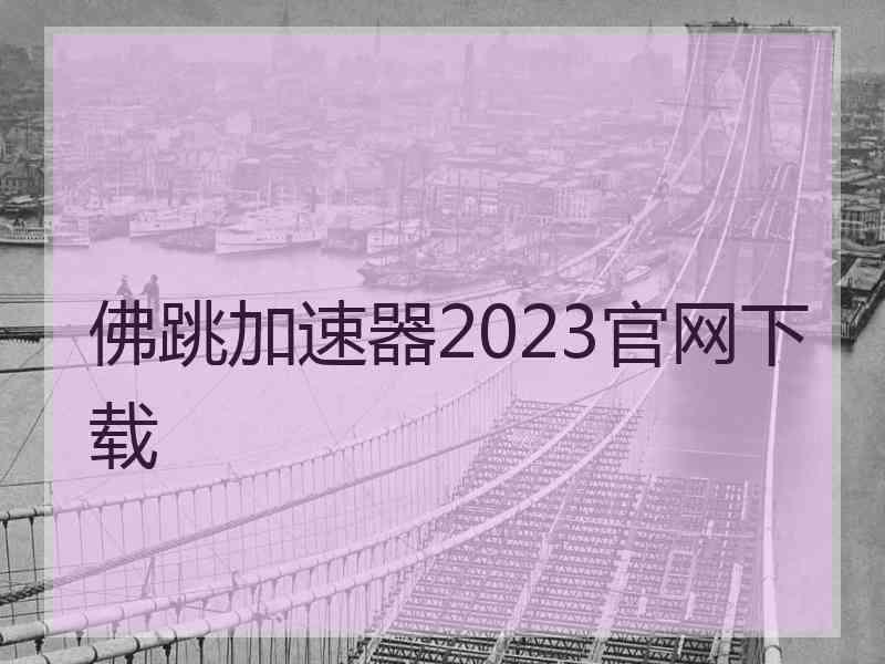 佛跳加速器2023官网下载