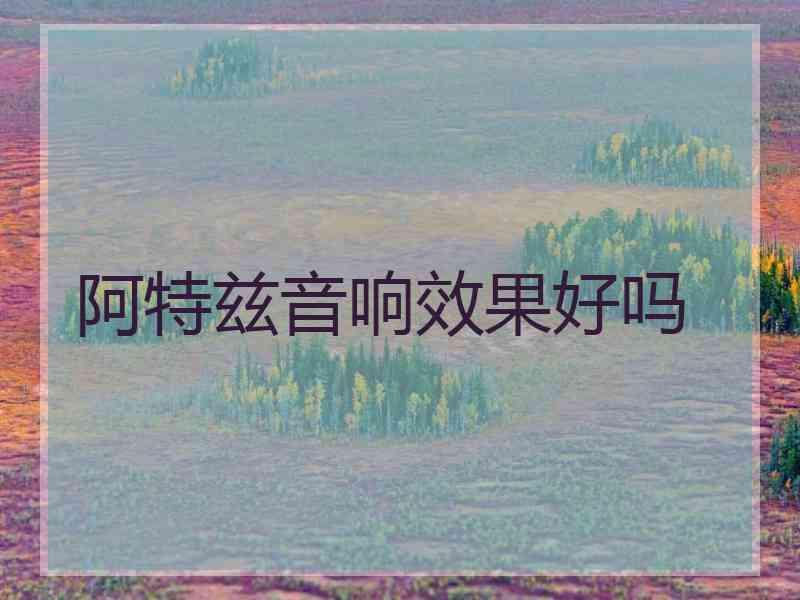 阿特兹音响效果好吗