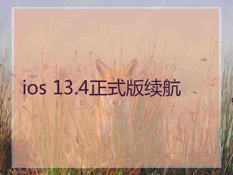 ios 13.4正式版续航