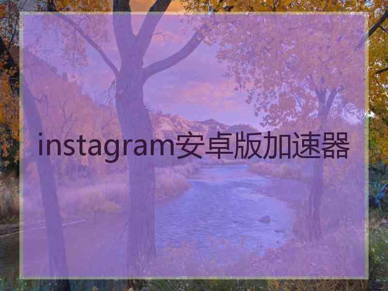 instagram安卓版加速器