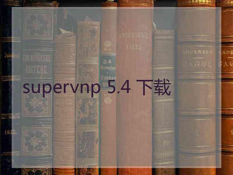 supervnp 5.4 下载