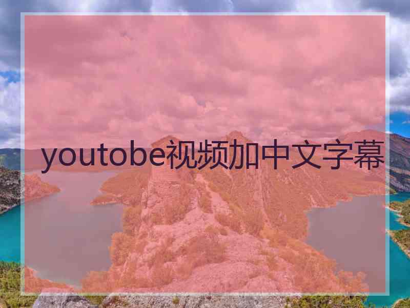 youtobe视频加中文字幕