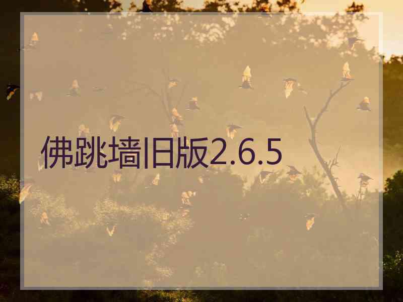 佛跳墙旧版2.6.5