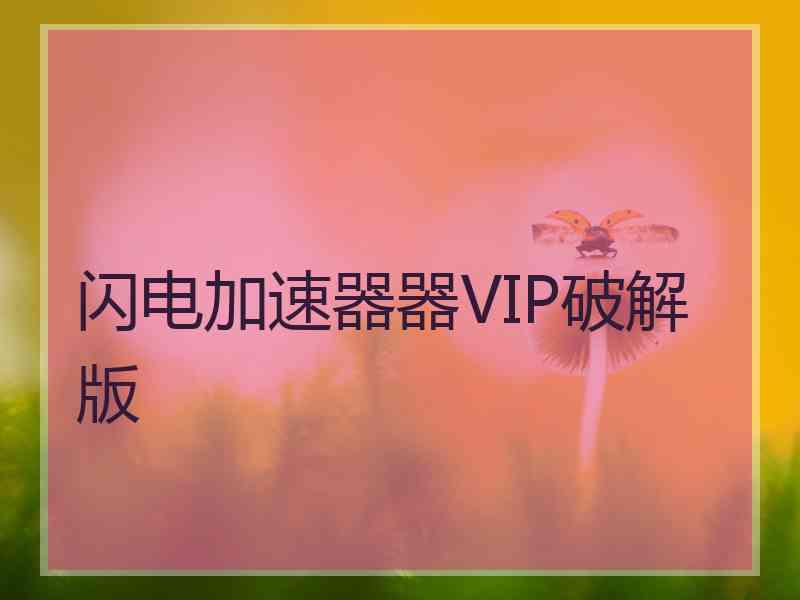 闪电加速器器VIP破解版