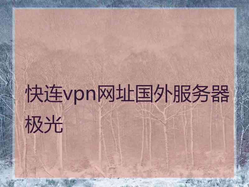 快连vpn网址国外服务器极光